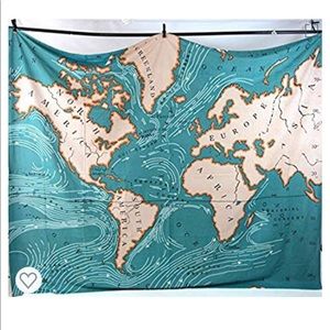 World map tapestry